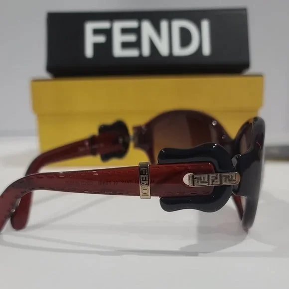 NEW & RARE ⭐ FENDI SUNGLASSES FS 418 601 61-15-120 AUTHENTICITY CARD Fendi Oversized Sunglasses FS 418 601 61-15-120 Brown | eBay main image 3